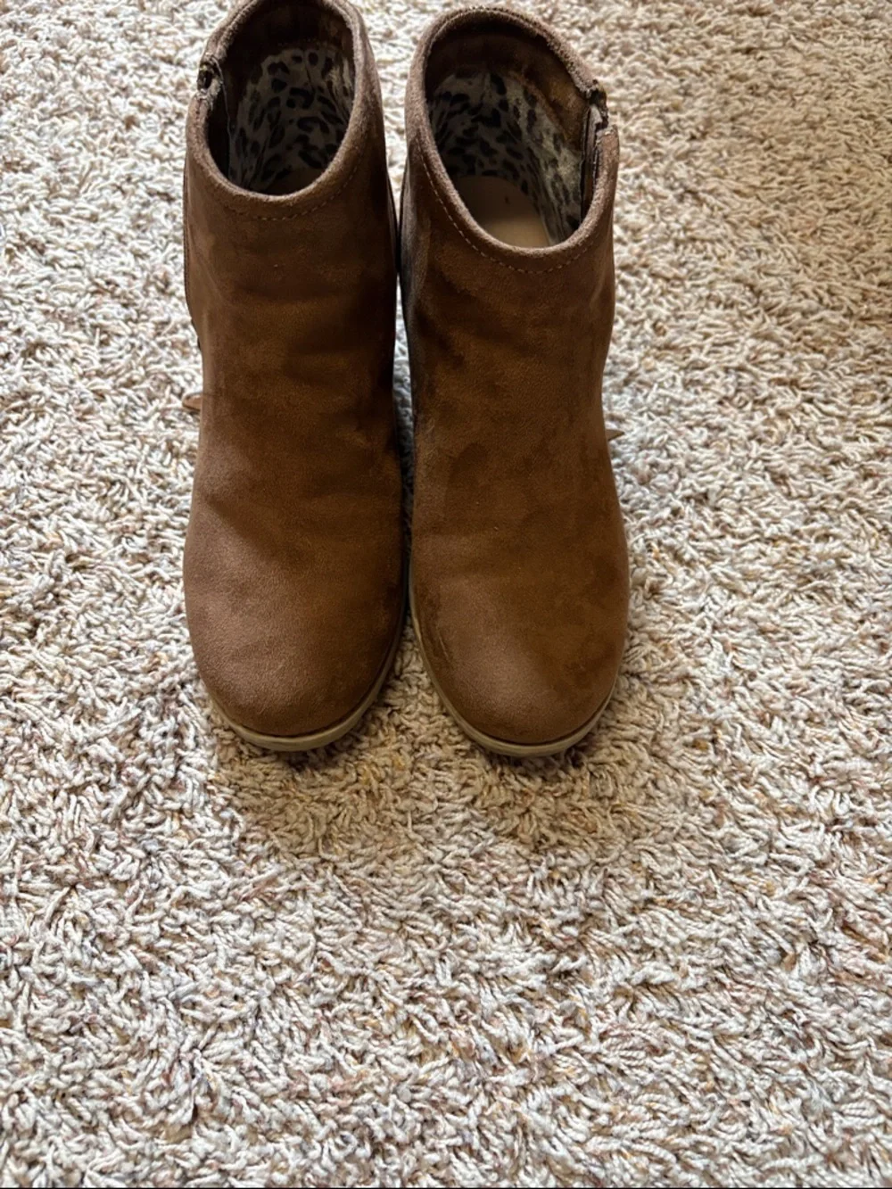BOBS Women's Brown Suede Wedge Ankle Boots size 7.5